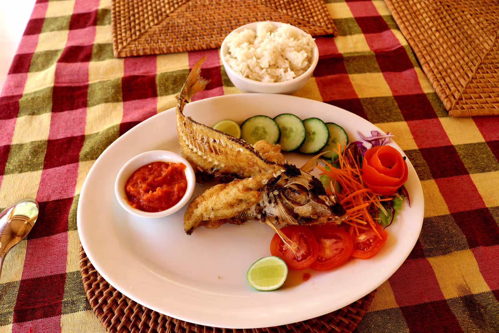 Grilled fish dish